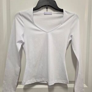 Women's White Long Sleeve Shirt